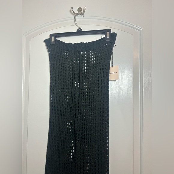 Superdown REVOLVE Elektra Black Crochet Open Knit Pants Flared size small NWT - Picture 6 of 11